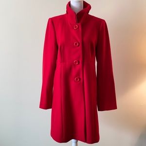 J. Crew - RED coat - size 10 - barely worn